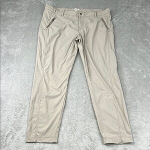 LL Bean 16 Womens Hiking‎ Outdoor Khaki Nylon Pants